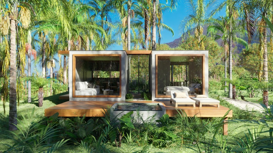 Cabana pronta construída pela Naindry Arquitetura