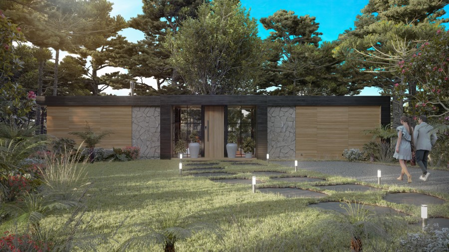 Cabana Horizonte construída pela Naindry Arquitetura